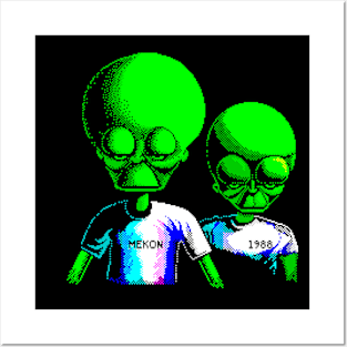 The Mekon Aliens 8 bit Art Posters and Art